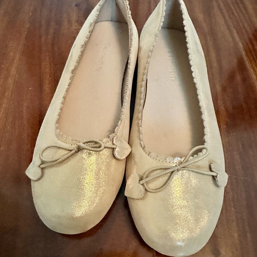 Elephantito Ballerina Flats - Gold Heart Strings